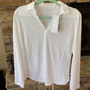 Ladies sports polo top